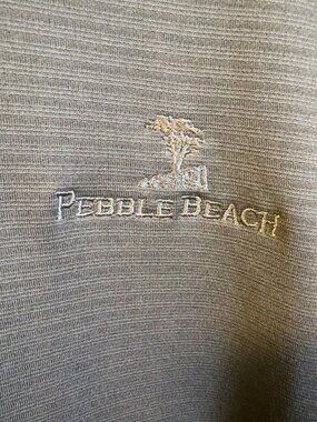 Pebble Beach Dry-Luxe Performance Golf Shirt Men's S Gray Short Sleeve